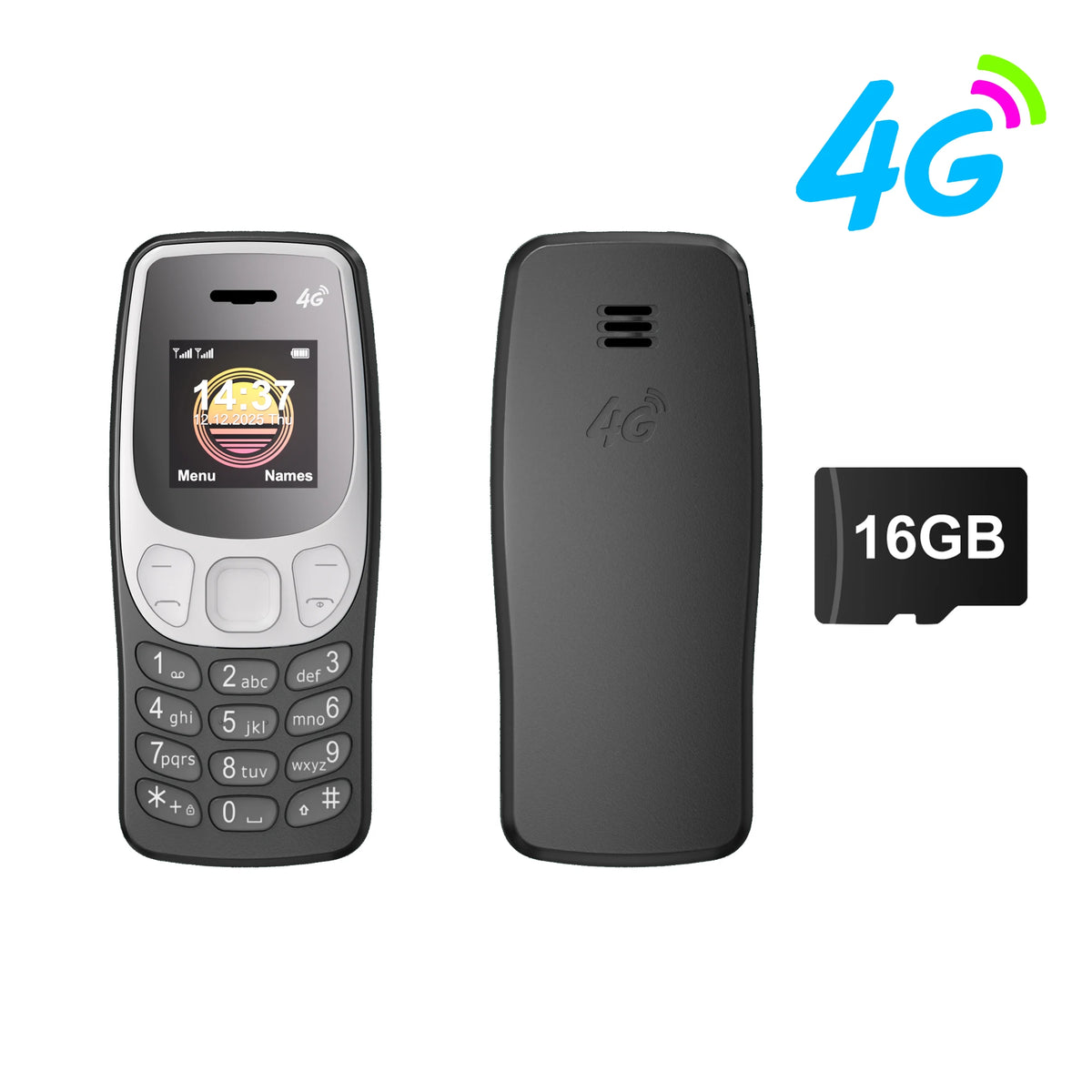 SERVO BM80 LTE Super Small Mobile Phone 4G Network Auto Call Record Speed Dial Blacklist Dual SIM Standby Mini Feature Cellphone