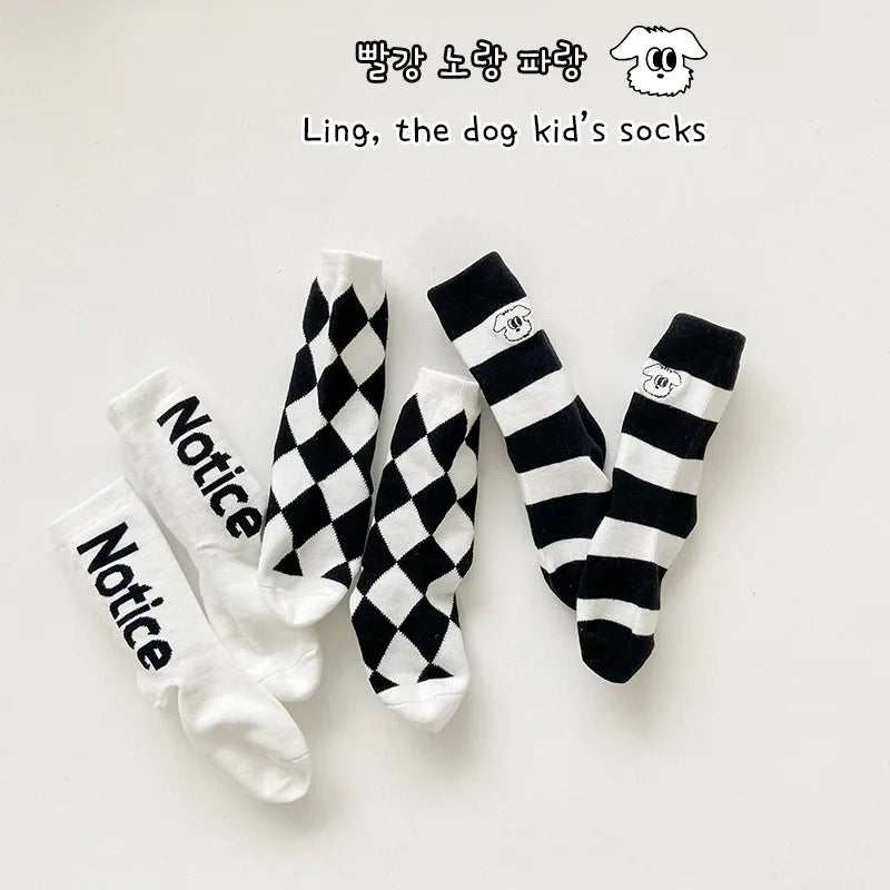 1-12Year 3Pairs Pack 2024 Spring Floral Medium Stockings Embroidery Lace Thin Princess Stockings Girls' Socks