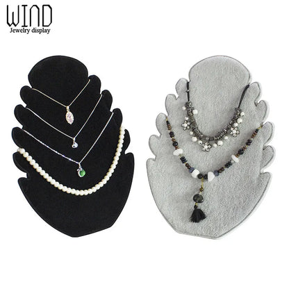 High-grade Velvet Necklace Display Stand Jewelry Showing Board Pendant Organizer for Jewellry Store Display Stand