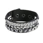T5UF Stylish Punk Rock Bracelet Square Rivets Punk Wristband Trendy Gothic Jewelry Suitable for Individuality and Comfort