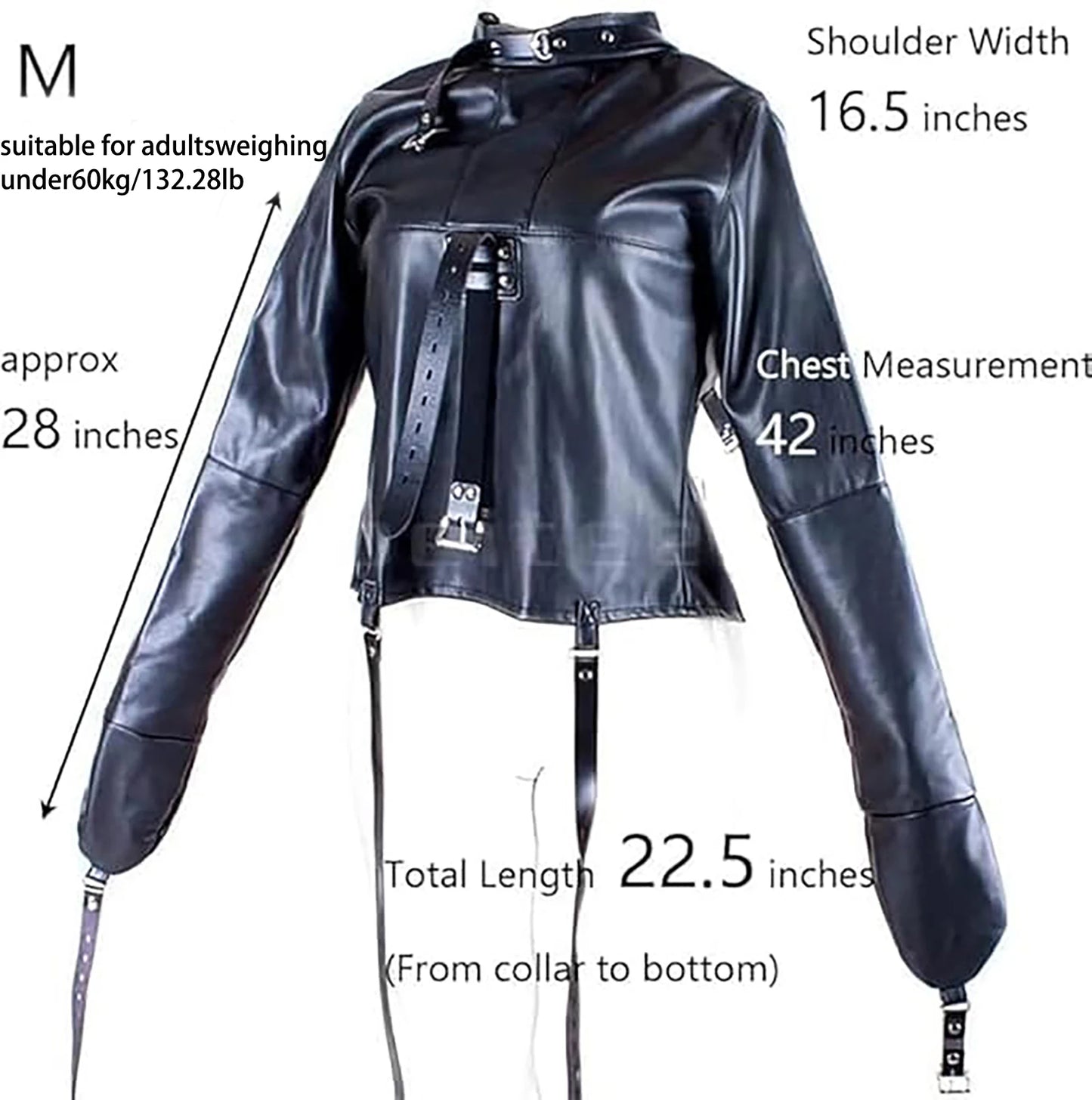 Female Sofe Leather Adjustable Binder Bondage Straitjacket Binding Slave Lockable Coat For Women Erotic Cosplay Adult BDSM