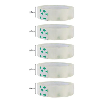 10/5/1 Rolls Premium Transparent Tape 0.8cm 1.2cm 1.8cm Multifuntion High-viscosity Adhesive Tape for Gift Wrapping Packing