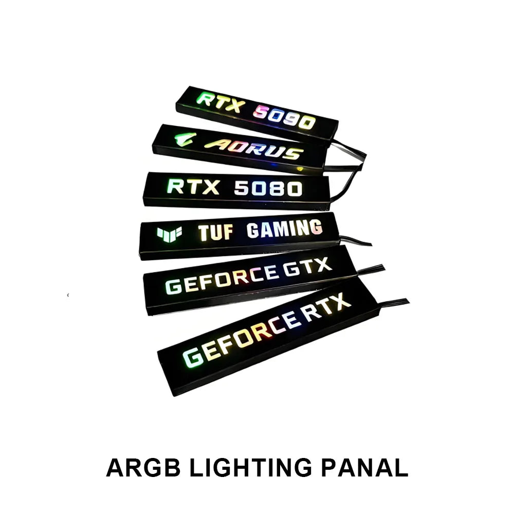 White VGA ARGB Lighting Panel for AORUS GEFORCE GTX ROG TUF Gaming 5060 5070ti 5080 5090 RX9070/9060XT Faith Lamp AURA SYNC
