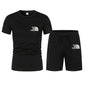 Summer Fashion Trend Casual Sports Two-Piece Set Trendy Men's Short-Sleeved T-Shirt+Shorts Set