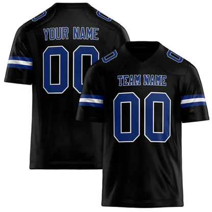 Customized Team Name Number Name Rugby T-shirt Personalized DIY V Neck Black Mens Sports T Shirt Loose Quick Dry Team Uniforms