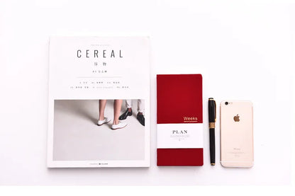 Undated Weekly Fabric A6 Journal - Portable Pocket-Sized Planner for Notes, Goals & Daily Flow Linen Weeks Planning System