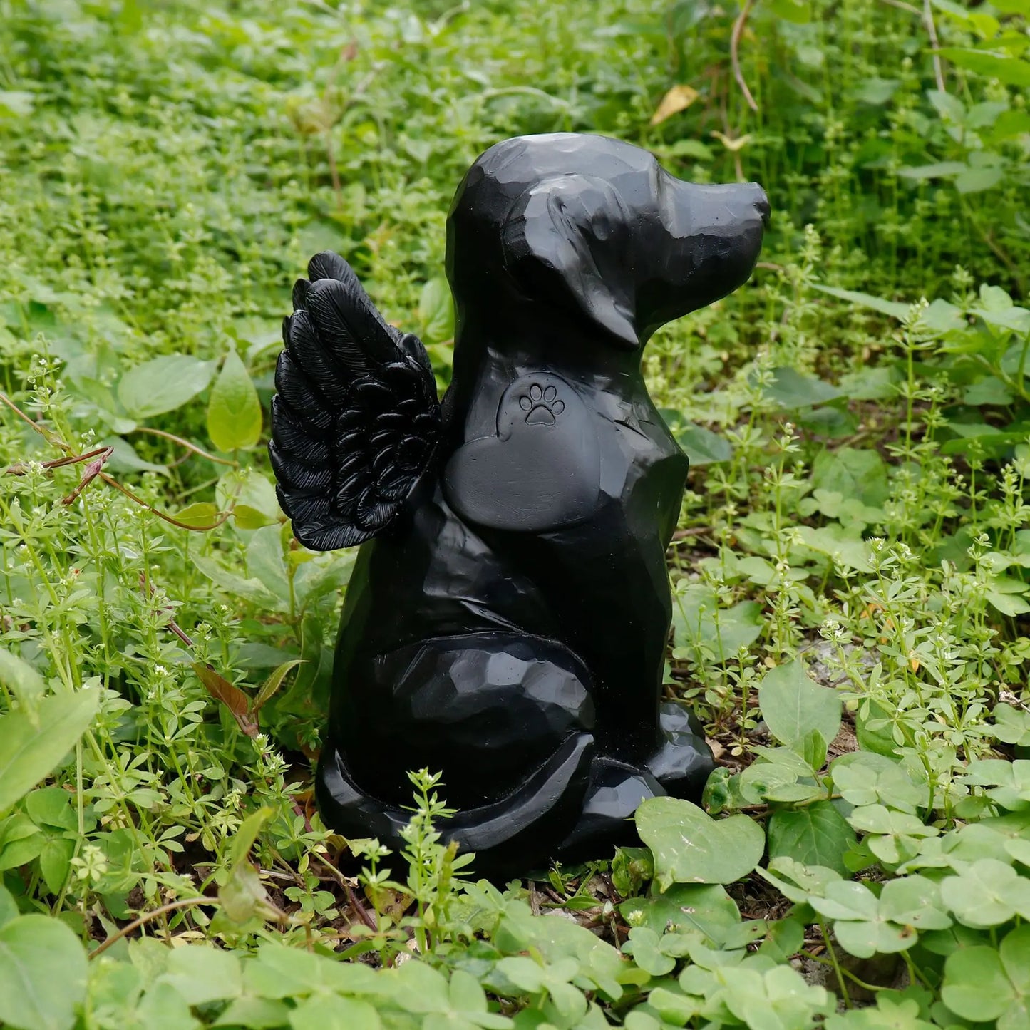 Hot-selling Standing Cat and Dog Urn Amazon Explosion Black Angel Pet Commemorative Urn Sealed Pet Ashes Urn Storage Box