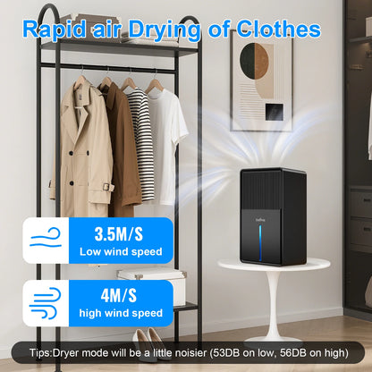 LOEFME 3L Air Purifier Dehumidifier for Home Office RV Mold Moisture Removal Portable Energy Efficient Rapid Air Drying Cloths
