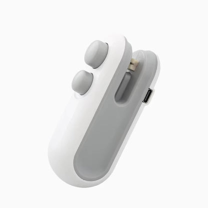 Mini Handheld Heat Bag Sealing Machine Plastic Food Package Sealer Clip-on Bag Sealer Portable Food Packaging Sealer