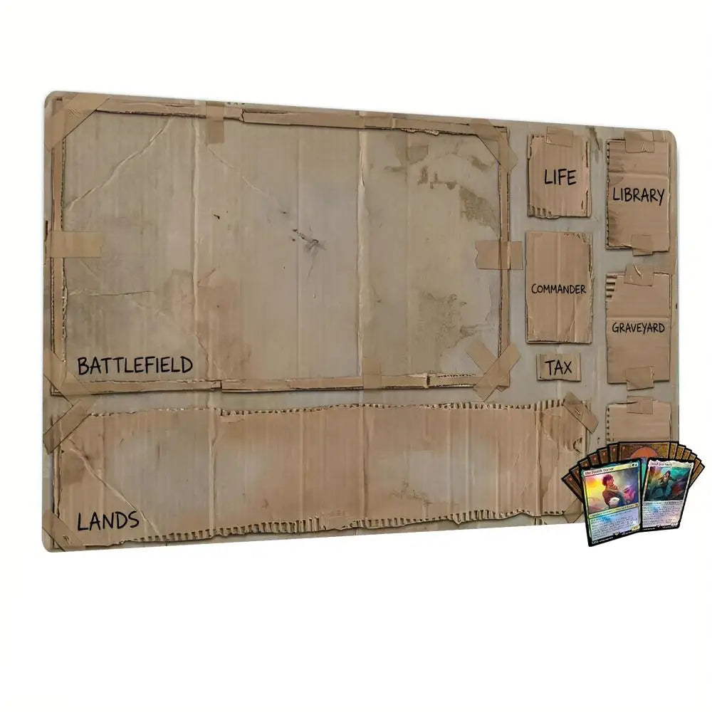 Cardboard Theme Zone Magic Party Game Mat Durable Rubber for MTG&TCG Games 35X60cm Mouse Pad Offices Desk Mats Friendly Design