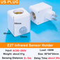 E27 PIR Motion Sensor Led Switch Lamp Base EU/US AC85-265V Plug Human Induction Light Bulb Holder Socket Adapter Converter