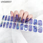 20/22Tips UV Semi cured Gel Nail Stickers Waterproof Long Lasting Full Gel Nail Wraps Press On Nail Decal DIY Manicure