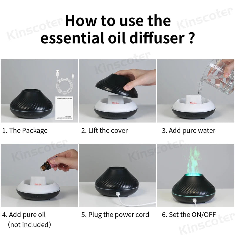 Volcano Aromatherapy Diffuser Portable Desktop Essential Oil Aroma Diffuser Home Air Humidifier Purifier/Essential Oil Set