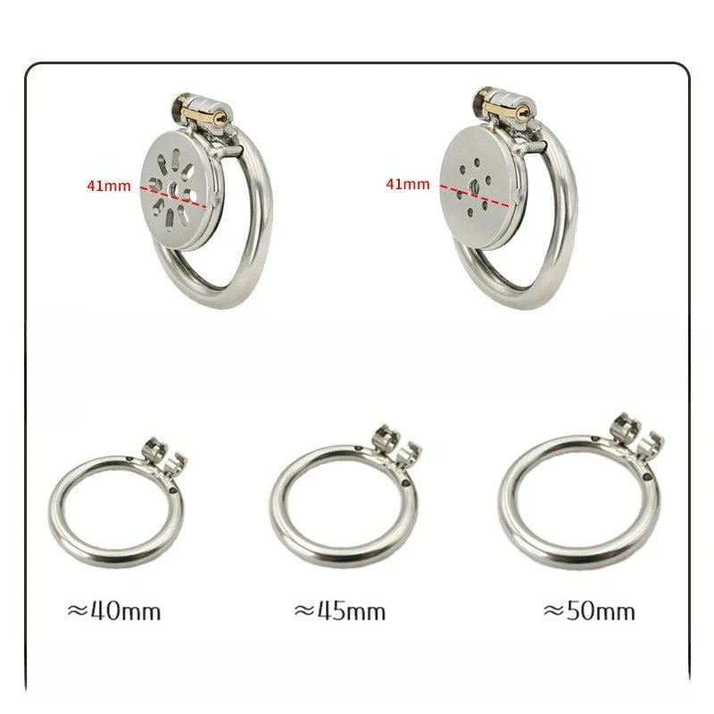 Stainless Steel Male Chastity Device Flat Plate Metal Chastity Lock for Adult Men SM Products Erotic Urethral Lock Sex