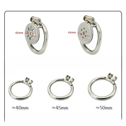 Stainless Steel Male Chastity Device Flat Plate Metal Chastity Lock for Adult Men SM Products Erotic Urethral Lock Sex
