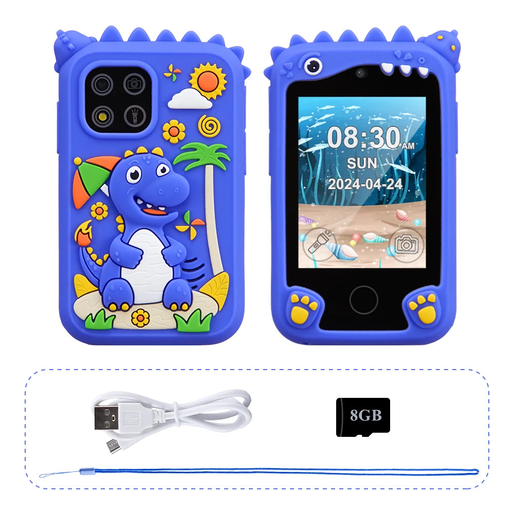 AMORUS Children Smart Phone Toy 2.8 inch Touchscreen Digital Camera Toys for Boys Girl Toys Music Player Christmas Birthday Gift