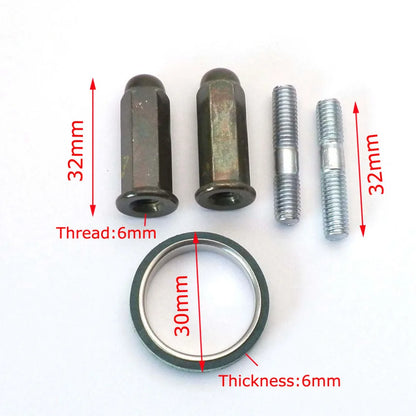 Scooter Muffler Exhaust Motorcycle Chinese Scooter Exhaust Studs Nuts Gasket Set Gy6 50cc 125cc 150cc Qmb139 Moto