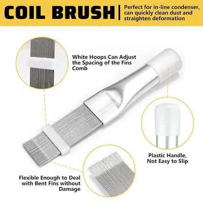 3Pcs Air Conditioner Fin Comb Cleaner Kit Conditioning Fin Comb Condenser Radiator Remove Dust Cleaning Tool Coil Comb Cleaner