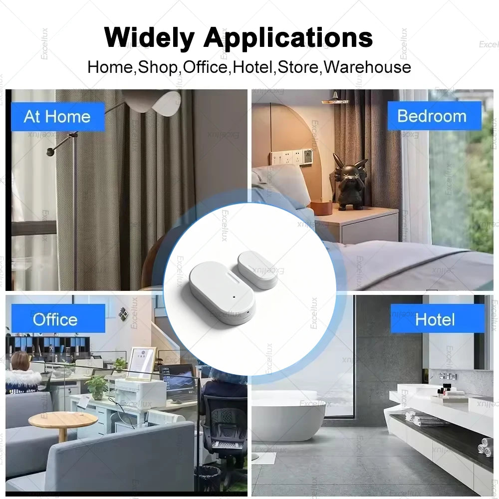 Zigbee 3.0 Door Window Sensor With Brightness/Vibration Sensor Smart Home Security Protection Alarm Door Open /Closed Detector