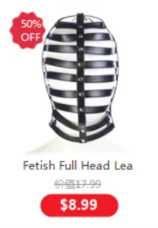 Erotic Fetish Costumes of Leather Bdsm Bondage Hood Mask with Mouth Hole for Couples Adults Slave Rolplay Flirting Games