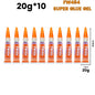 Super Glue Gel - Strong Instant Adhesive for Coral, Metal, Plastic, Wood, Ceramic, Rubber - Quick Dry & Waterproof 6g/20g
