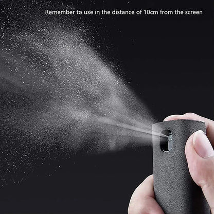 2-IN-1 Screen Dust Removal Microfiber Cloth Wipe Spray Bottle Set Laptop Tablet Mobile Phone Cleaning Tools Portable Cleaner