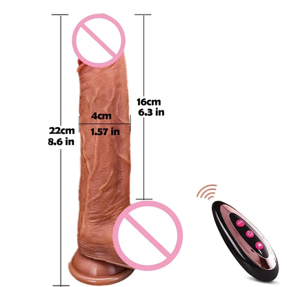 Realistic Dildo Telescopic Vibrator Female APP Remotely Controlled Heating Big Penis Massager Masturbator Sex Toys for Women