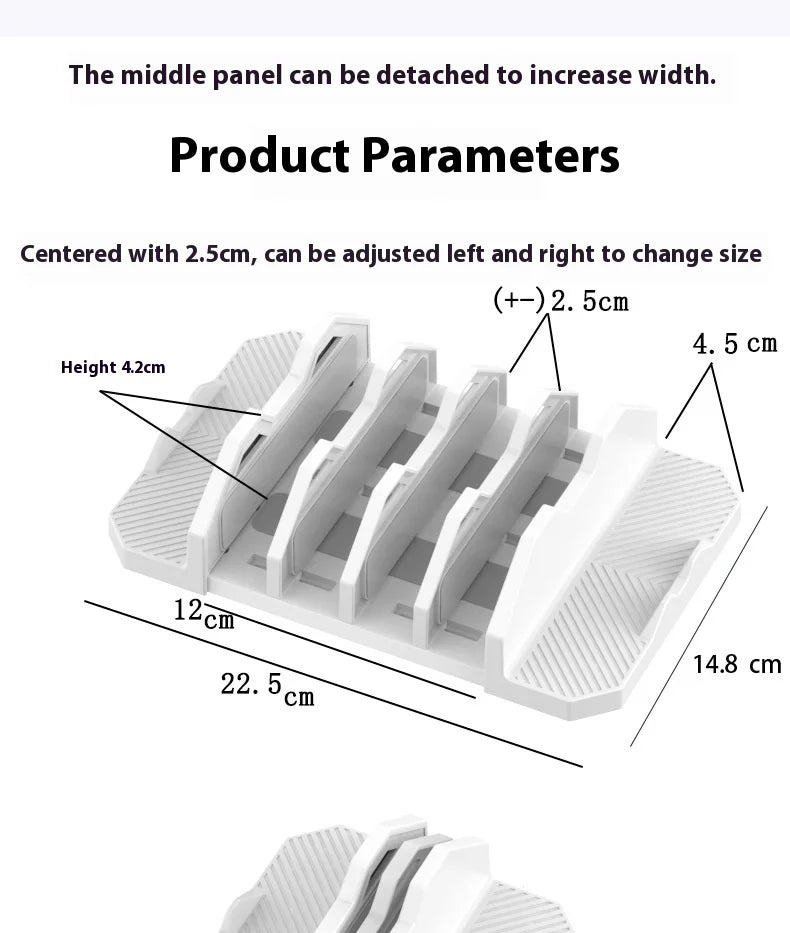 Vertical Laptop Stand Holder Adjustable Desktop Notebook Dock for Macbook iPad Phone Kindle Tablet 3In1 Storage Holder Support