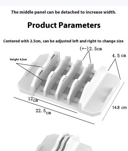 Vertical Laptop Stand Holder Adjustable Desktop Notebook Dock for Macbook iPad Phone Kindle Tablet 3In1 Storage Holder Support