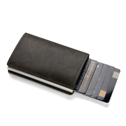 Anti Theft RFID Blocking Credit Card Holder Minimalist Slim Wallet Leather Card Case For Men Women Gift ID Badge