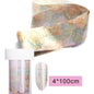 16Pc Holographic Nail Foil Set Starry Transfer 20*4cm Sticker Laser Flowers Leopard Mix Design Decal DIY Nail Art Decoration