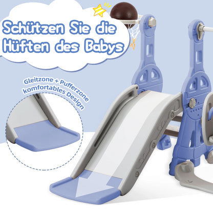 Rosahqnda 4-in-1 Children slide Indoor & Outdoor Outdoor Outdoor Playground for Toddlers Swing 1-6 Years