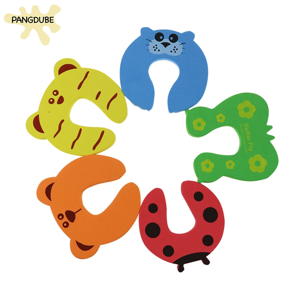 PANGDUBE 5Pcs Baby Safety Locks Cabinet Drawer Latches with Door Stopper Child Proof Finger Protector Home Protection Set