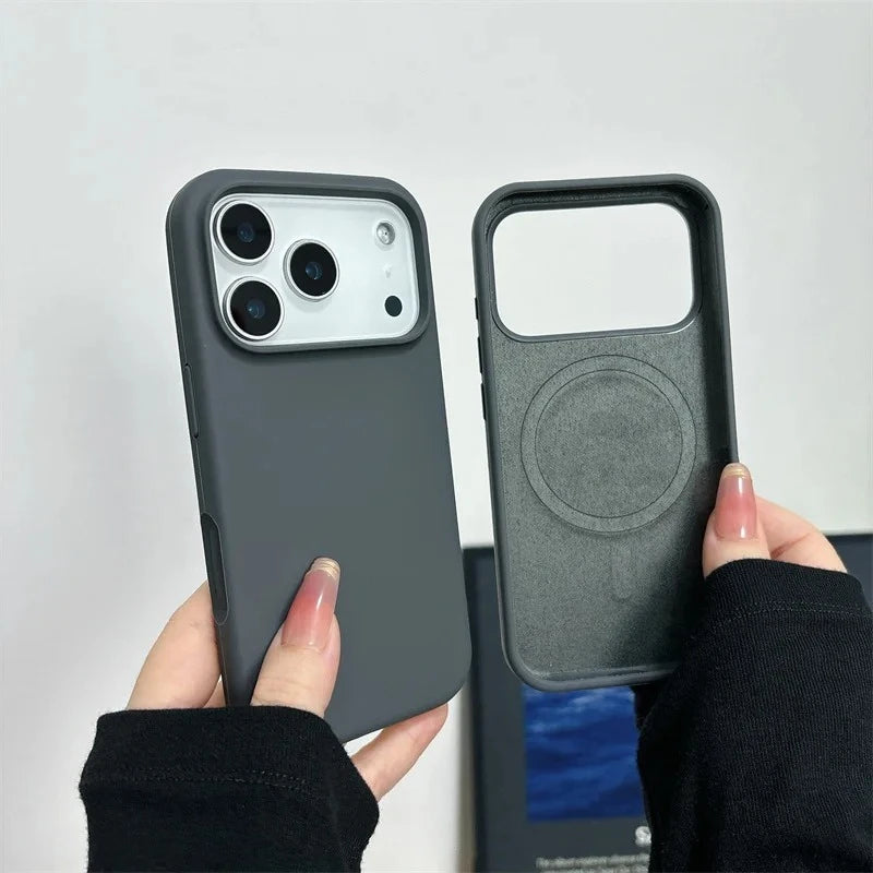 Liquid Silicone Magnetic Phone Case For iPhone 17 Air 16 13 15 14  Pro Max Plus for Magsafe Shockproof Protective Cover Funda