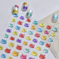 5D Summer Ocean Nail Stickers Seaside Vacation Colorful Fish Bubble Starfish Little Octopus Nail Decal Fresh Sea Manicure Decor