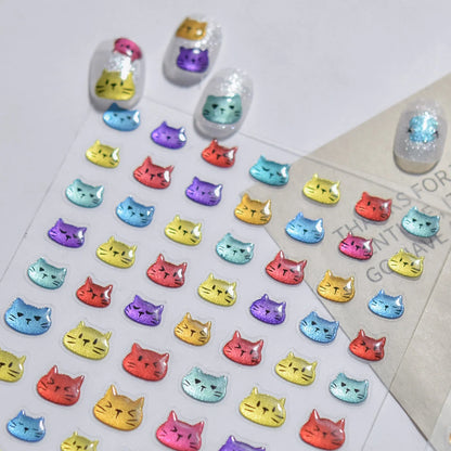 5D Summer Ocean Nail Stickers Seaside Vacation Colorful Fish Bubble Starfish Little Octopus Nail Decal Fresh Sea Manicure Decor