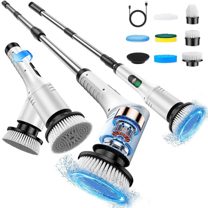 Electric cleaning brush, waterproof long-handle, multi-functional household floor brush, electric brush, floor scrubber