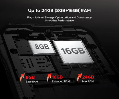 Global Version DOOGEE S118 Pro 5G Rugged Phone Dimensity 7050 10800mAh Battery 6.6'' FHD 120Hz 8GB RAM 512GB ROM Cell Phone NFC