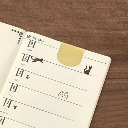 Cat Pattern Double-Sided Bookmark Diary Planning Book Note Gifts Cat Template Ruler Multifunctional Stationery Tool