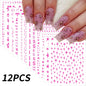 12pcs/set Cute Cartoon Dog/Cat Nail Art Stickers 3D Graffiti Black Cat Dog  Nail Decals 8*10cm Self-Adhesive Cartoon Nail Art Su