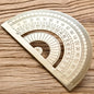 Retro Brass Straight Rulers Centimeter Inches Metal Triangle Ruler Protractor Stationery Measuring Tool School Office Supplies