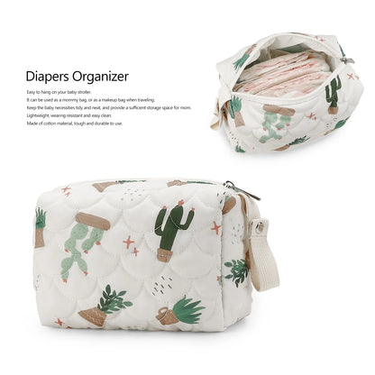 Baby Diaper Bag Waterproof Nappy Bag Reusable Wet/Dry Storage Handbag For Stroller Travel Mommy Pouch Rainbow Printed