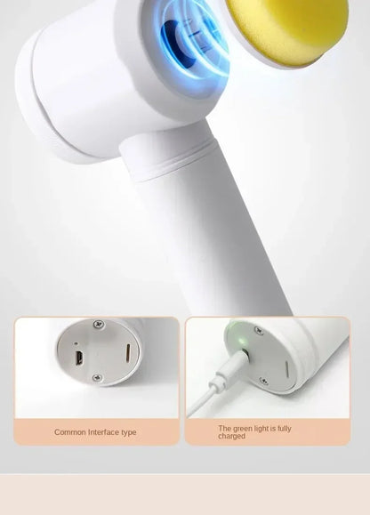 Wireless Electric Spin Scrubber Power Cleaning Brush For Kitchen Bathroom Car Tiles Multi Function Portable Scrub Tool