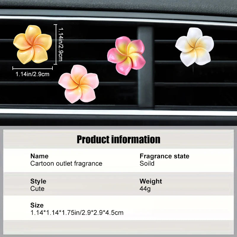 4pcs Car Flower Shape Air Conditioning Outlet Perfume Decoration Clip Air Freshener Diffuser Car Interior Accessories
