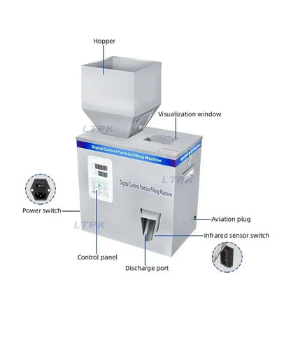 DIVEDEER 200G-500G Automatic Food Weighing Fillng Machine Powder Tea Flax Seed Granular Material Version Filling Machine