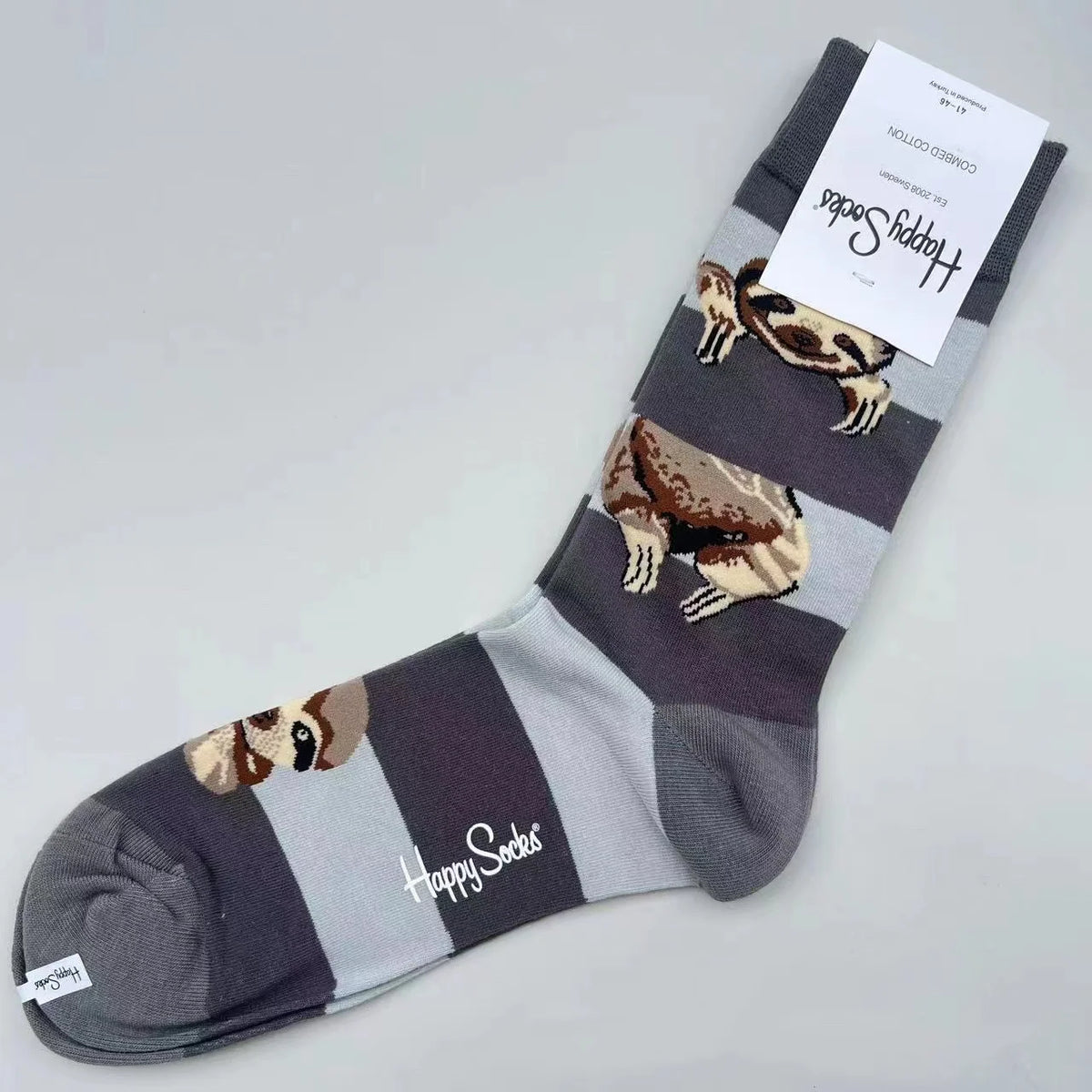 Happy Socks Men's Mid-tube Socks Four Seasons Pure Cotton Classic Socks SIZE 41-46