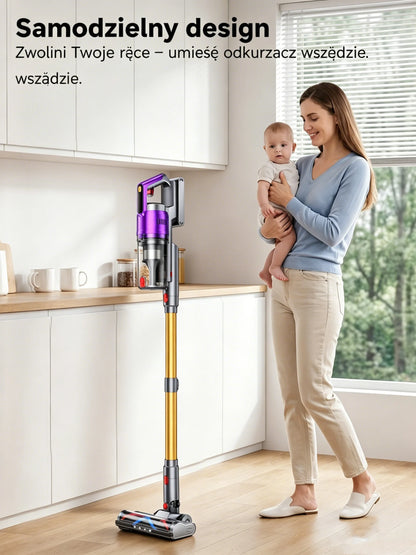 Tdyon Nova 680W 70000PA Cordless Vacuum Cleaner 75mins Long Runtime Removable Battery Self-Standing Wall Charging Vacuum Cleaner