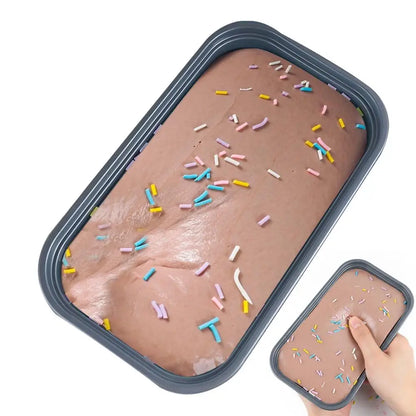 Sticky Box Cake Squishy Toy Slow Rising Squeeze Toy Butter Ice Cream Box Squishy Fidget Toy Anti Stress Release Hand Relax Gift