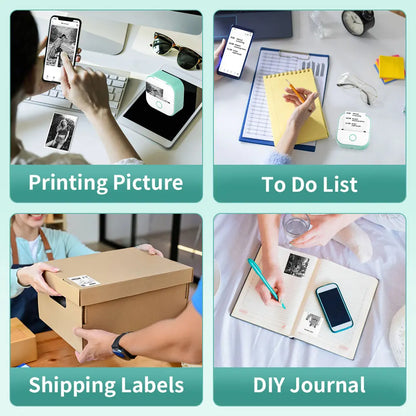 Phomemo Self-adhesive Sticker Paper for T02/M02X Portable Printer Thermam Paper Label Sticky DIY Photo Text Study Notes Printing