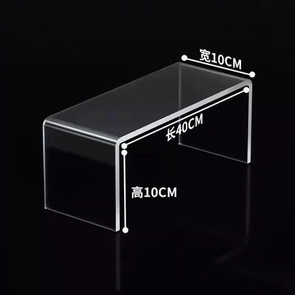 5mm Thick Acrylic Clear Storage Rack Desktop Display Cosmetics Storage Table Elevated Partition Board Toy Perfume Storage Rack